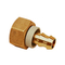 0132 series Qucik-acting barbed fitting with brass compression fitting
